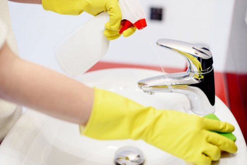 Local cleaners working in a Kensington flat in W8