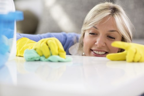 Detailed cleaning service for a business property in W8