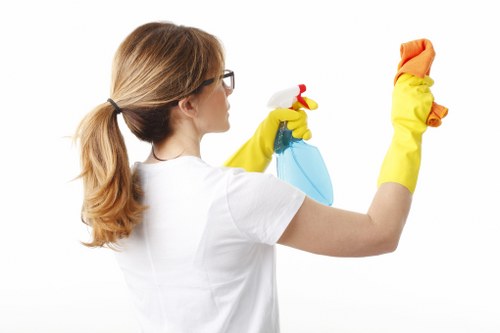 Training session for carpet cleaning staff learning safe cleaning methods
